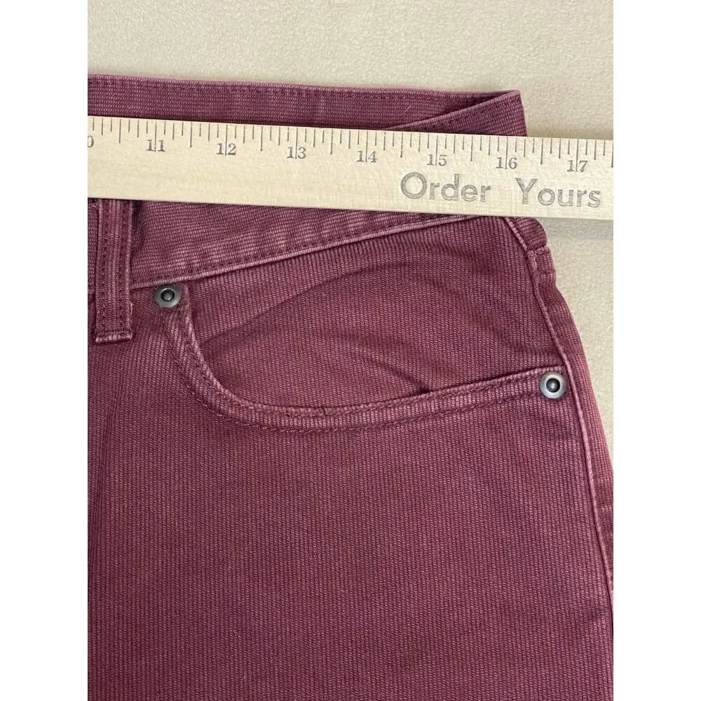 J Crew 770 Pants Mens 32x30 Burgundy Corduroy Straight Leg Mid Rise‎ Regular Fit